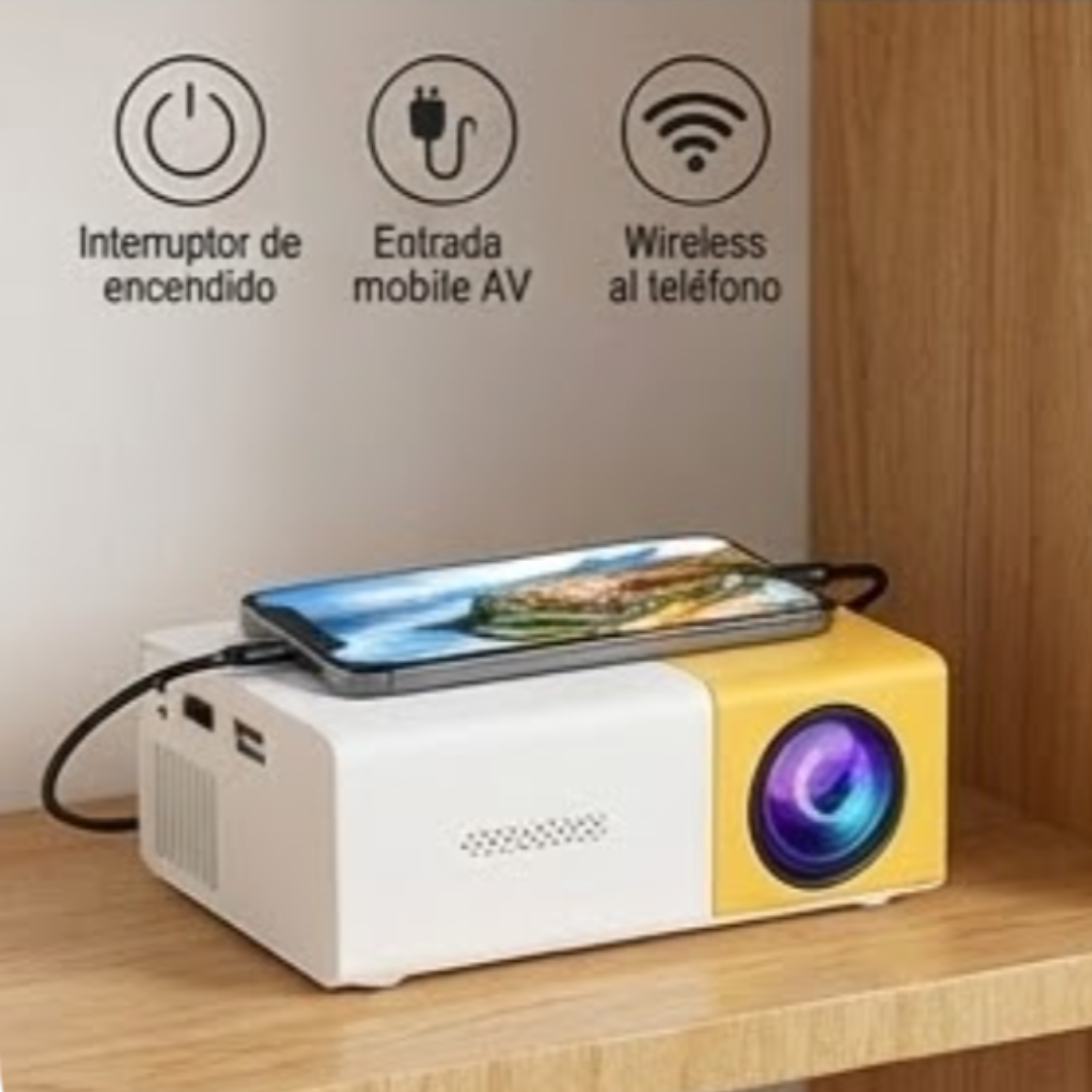 Mini Proyector Portátil full HD 1080P